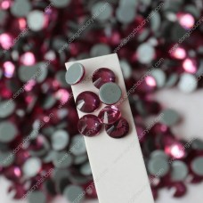 SS16 amethyst color flat back round crystal hotfix rhinestones for garment accessories